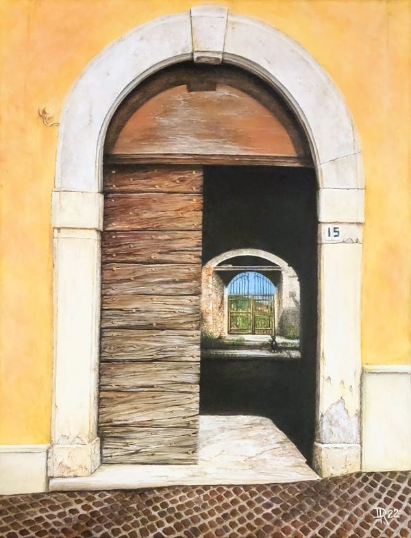 There are always surprises behind these old, weathered doors in the mountain villages of Italy.