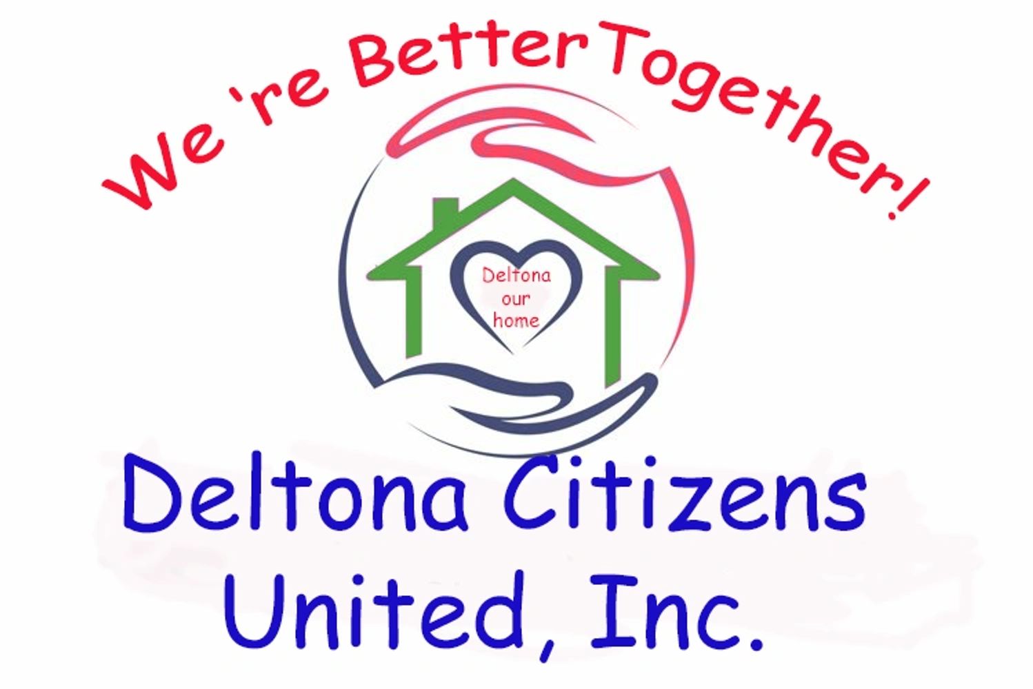Logo of Deltona Citizens United, Inc. with the slogan 'We're Better Together!'