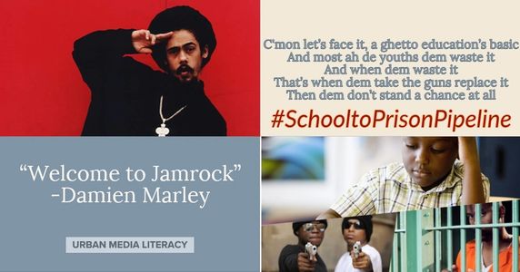 Damien Marley, school to prison pipeline, , critical thinking, comprehension , media literacy 
