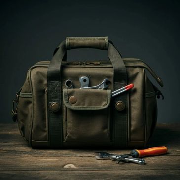 Durable tool bag with tools