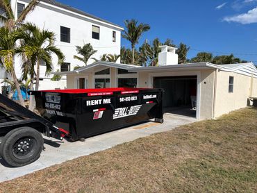 14 yard residential construction cleanup remodel dumpster lido shores sarasota home rental service