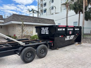 strorm hurricane cleanup 20 yard dumpster rental service lido shores longboat key sarasota fl