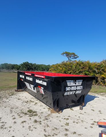 Sarasota myakka dumpster rental service residential cleanup garage home construction debris county