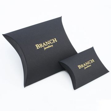 gold foil pillow box for jewelry