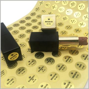 golden lip gloss label