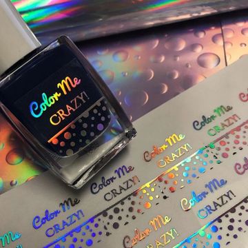 holographic foil clear labels