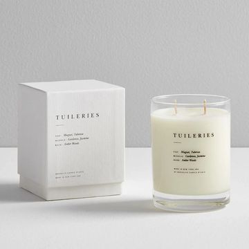 linen soy candle paper box 