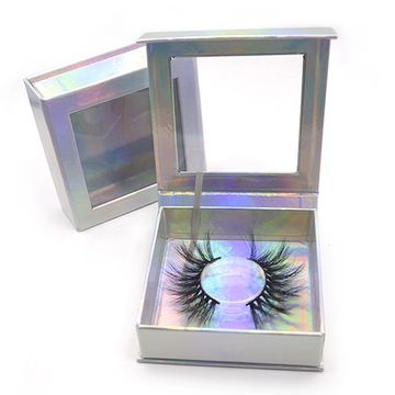 square holographic eyelashes box