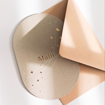 Gold foil eyelashes gift card