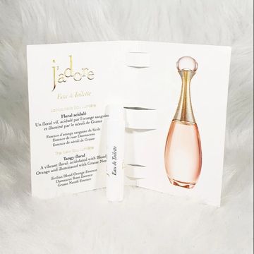 perfume sample card