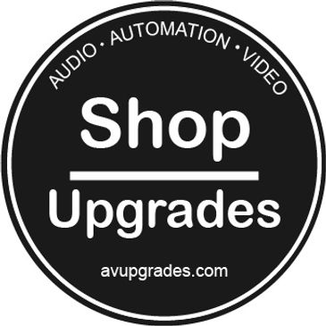 Logo for Shop Upgrades focusing on audio, automation, and video.