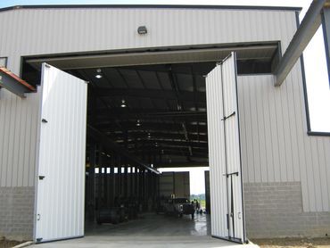 Steel Building, Compressor Building, Garage Door System, Industrial Steel Building, Commercial Steel Building