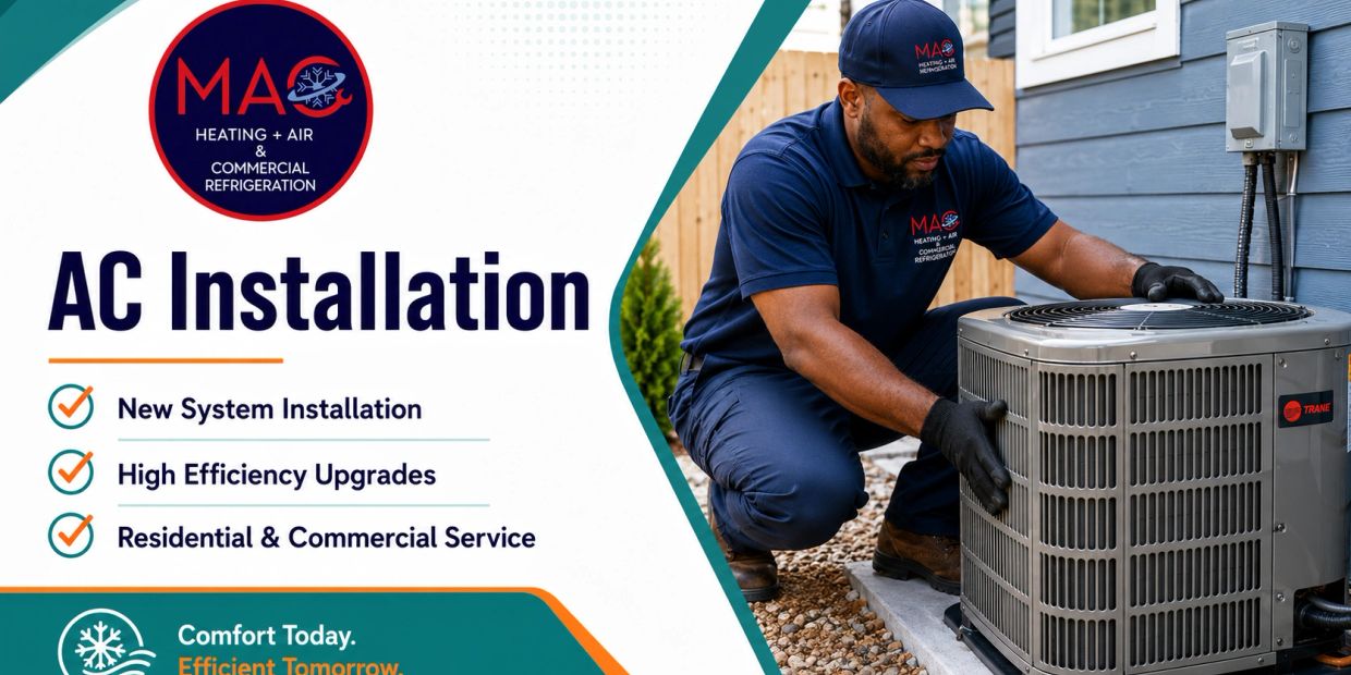 AC installation by AC installer from MAC