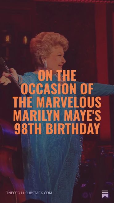 The Marvelous Marilyn Maye at 54 Below in NYC