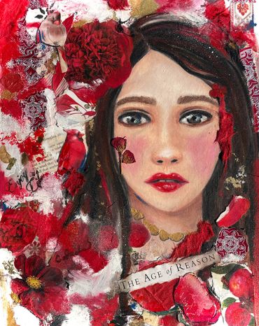 Red Woodland Eyes
Mixed Media Collage
9 x 12