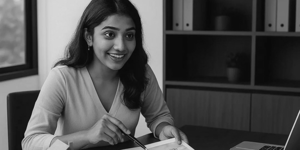 Real estate agent explaining property details to a client.