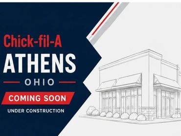 Chick-fil-A coming soon to Athens, Ohio, under construction.
