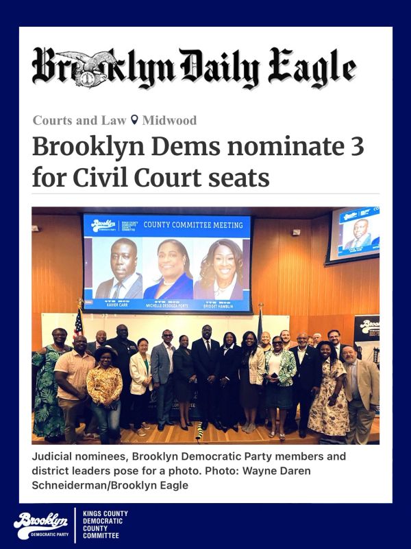 Brooklyn Dems nominate three for Civil Court seats.