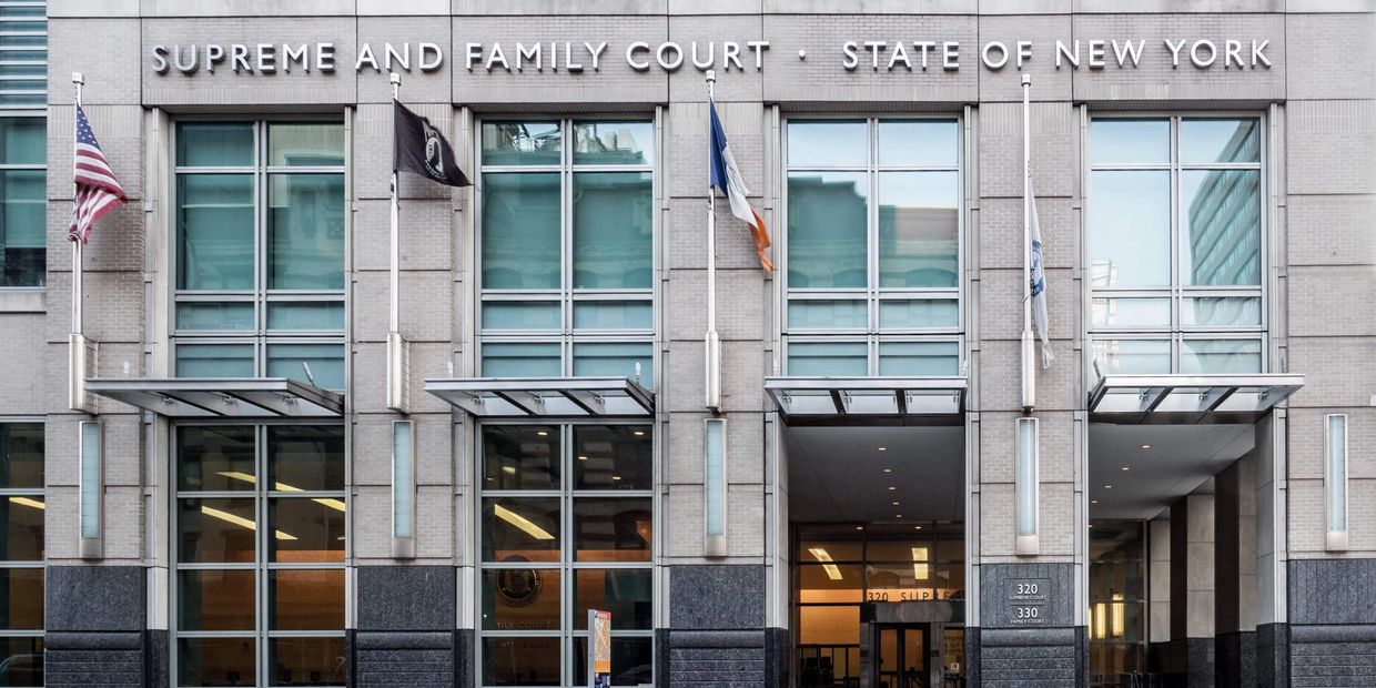 Supreme and Family Court building in New York.