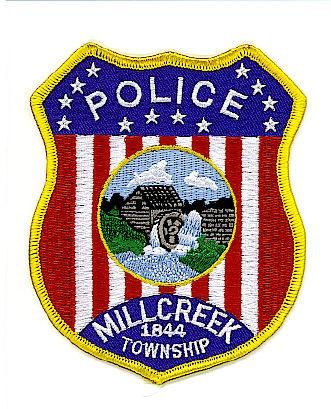 Millcreek Township Pennsylvania Police Patch  Subdued  3" x 3-1/2" 