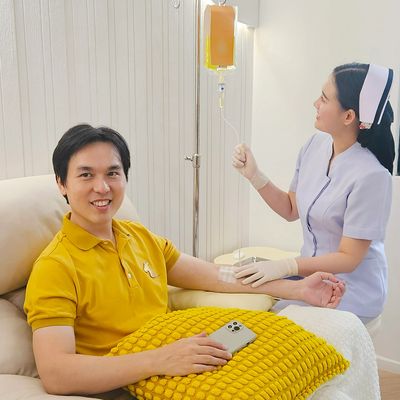 IV drip for immune boost and fatigue recovery at BeButter Clinic, Bangkok.