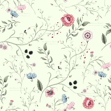 Elizabeth Chintz on Pale Green