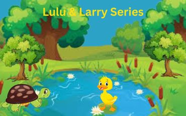 Lulu Turtle and Larry Duckling are getting acquainted at the pond