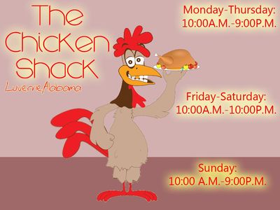 The chicken shack restaurant of Luverne Alabama