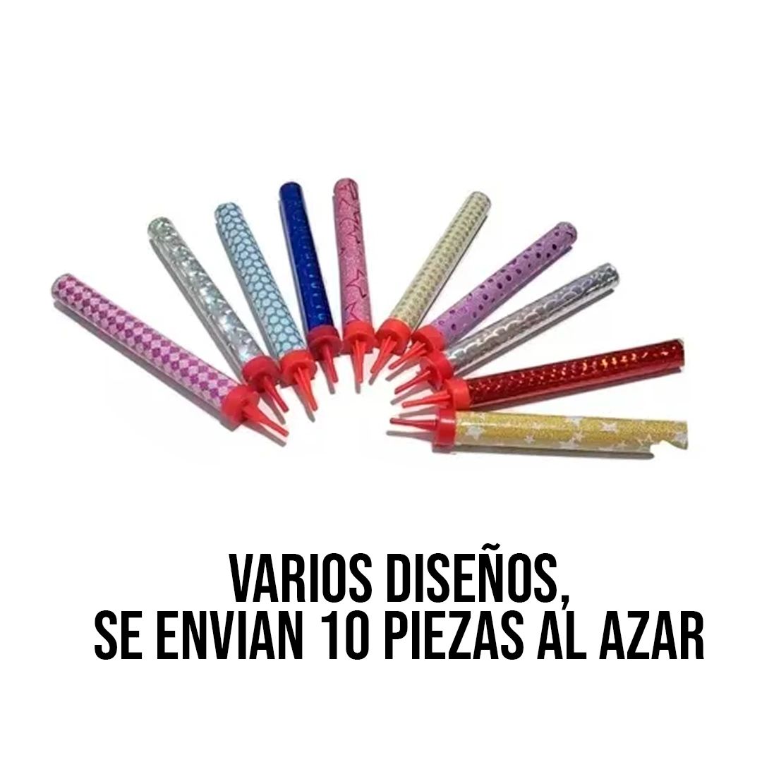 10 Velas Magicas De Chispas Para Pastel Con Gran Duración