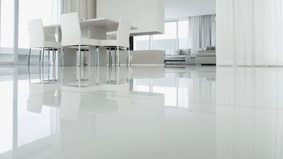 WHITE MARBLE EPOXY FLOORING