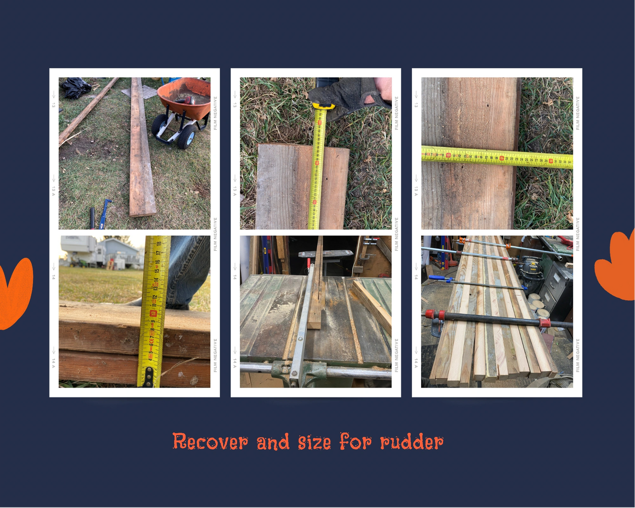 Rudder lumber