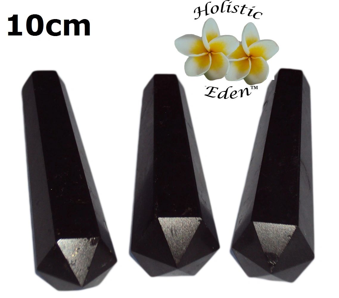 Black Tourmaline Crystal Double Terminator Tower Obelisk Generator EMF ...