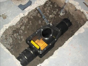Back Water Valve on building sewer/sewer main. Preventative sewage back up equipment, Mr. Pipes Plumbing & Heating in Sudbury ON