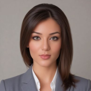 Professional woman with brown hair in a grey blazer.
