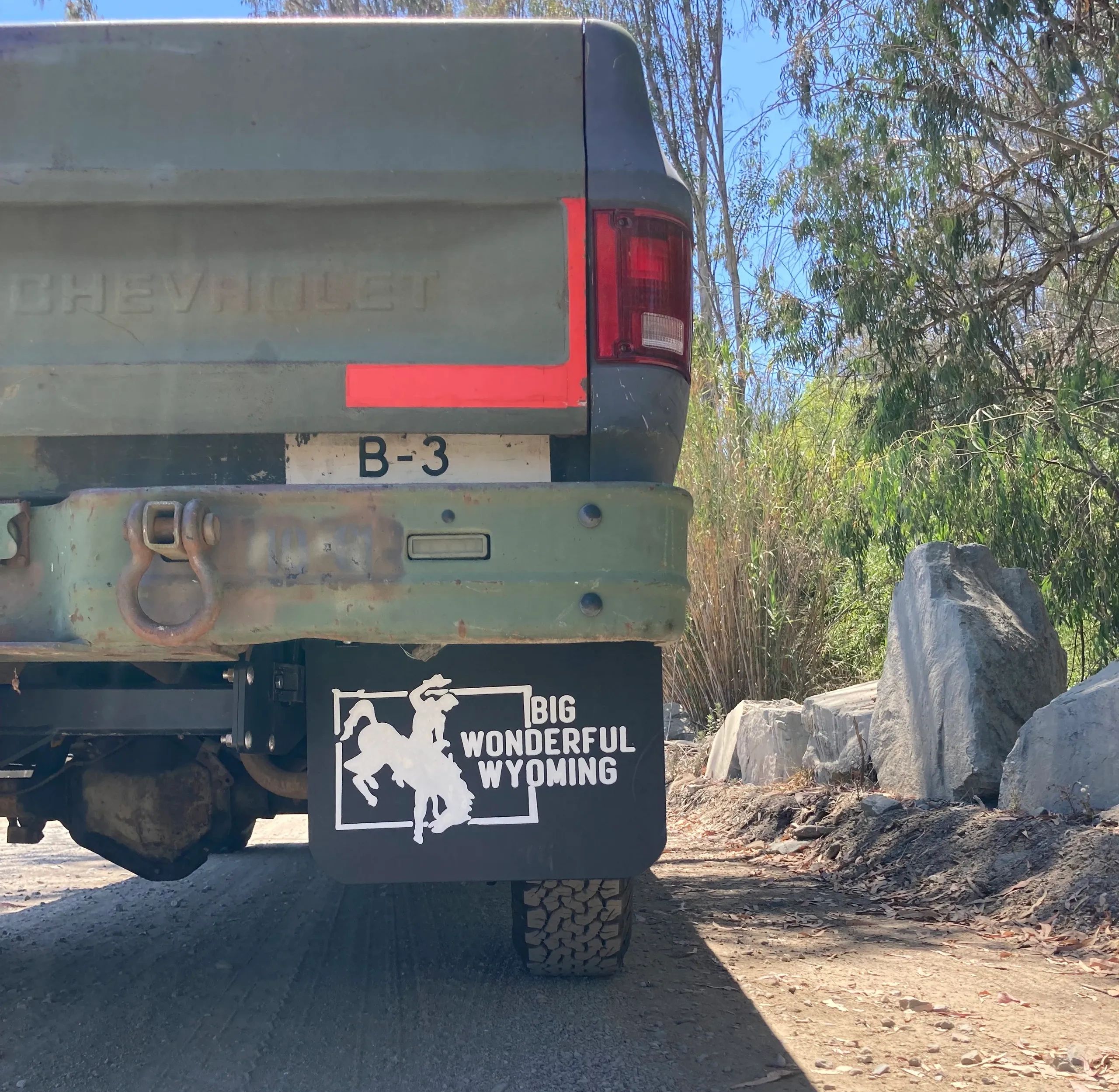 Big Beautiful Wyoming state mudflaps