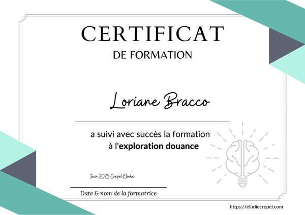 Certificat Exploration de la douance