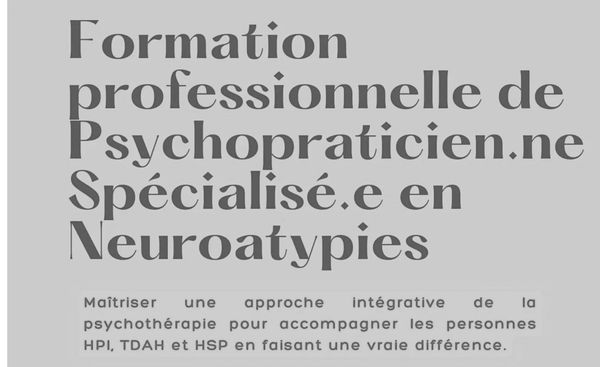 Certificat psychopraticienne Neuroatypies