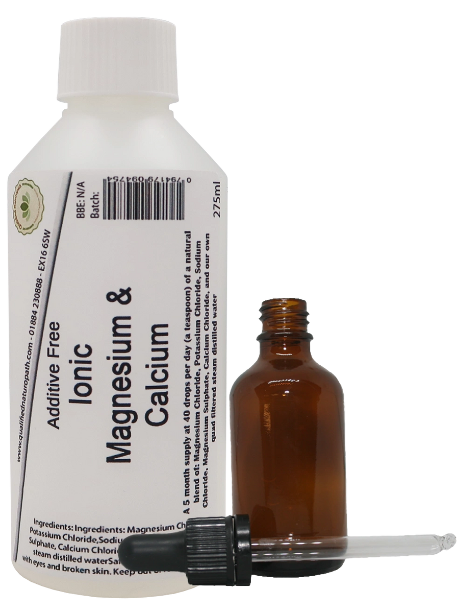 Ionic Magnesium & Calcium Drops 275ml with a Pipette and 50ml/10 Day
