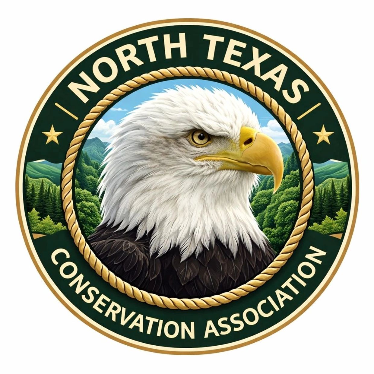 North Texas Conservation Association logo with bald eagle.