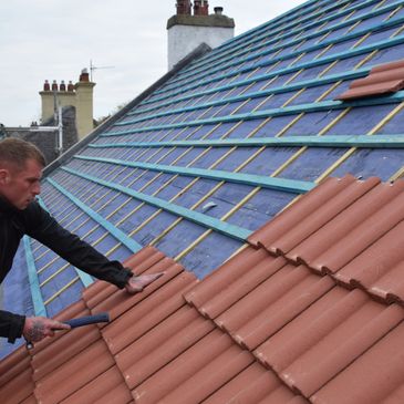 Marley concrete tile roof work 