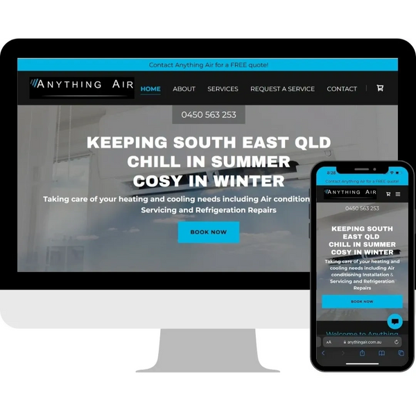 Anything Air Pty Ltd Website Home Page