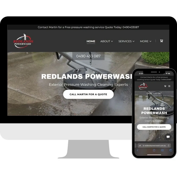 Redlands Powerwash Website Home Page