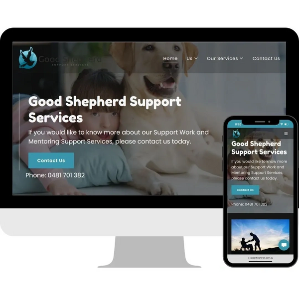 Good Shepherds Support Services Website Home Page