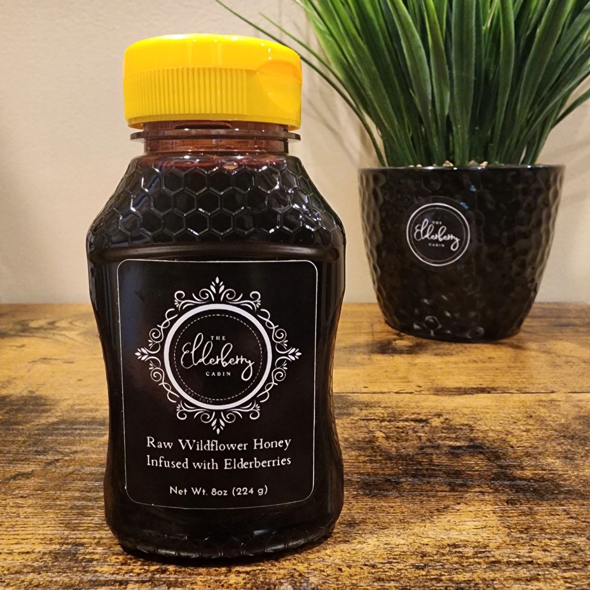 8oz Elderberry Honey