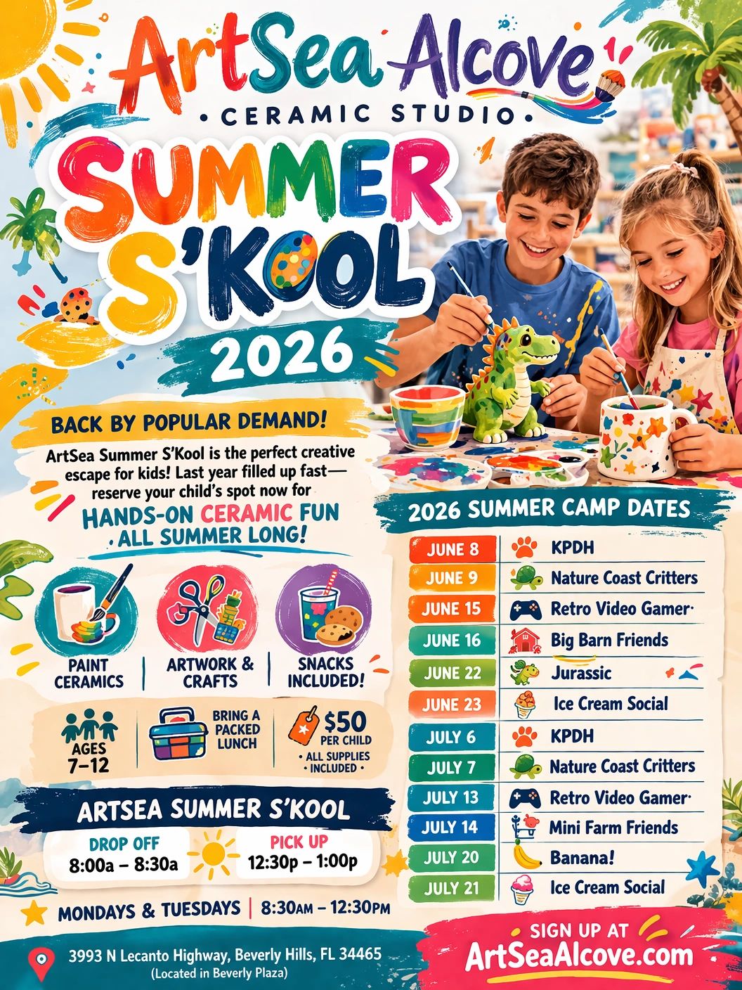 Kids Summer Camp Citrus County FL | ArtSea Alcove Summer S’Kool 2026