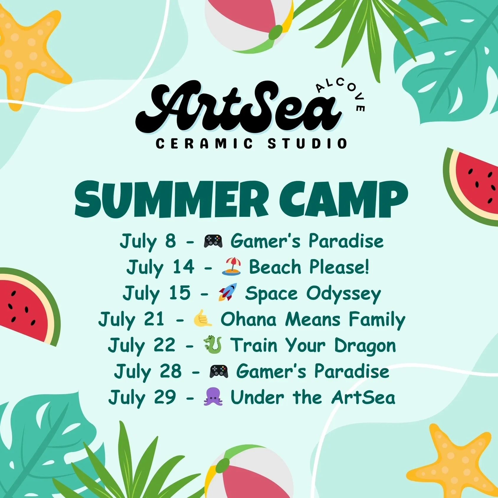 ArtSea Alcove Summer Camp 