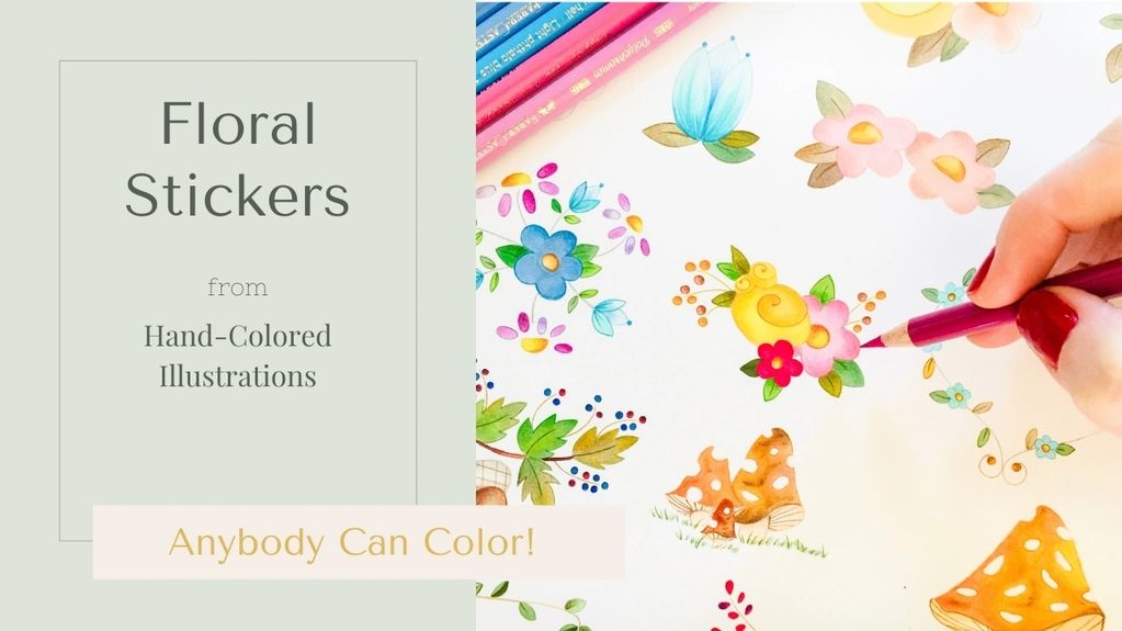 hand coloring flowers