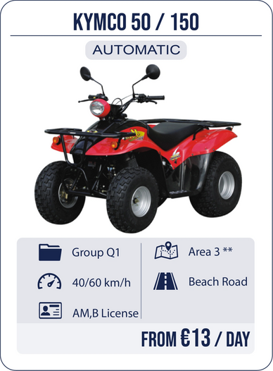 Quad cheapest rental Stalis ATV mieten location quad hotel delivery full insurance