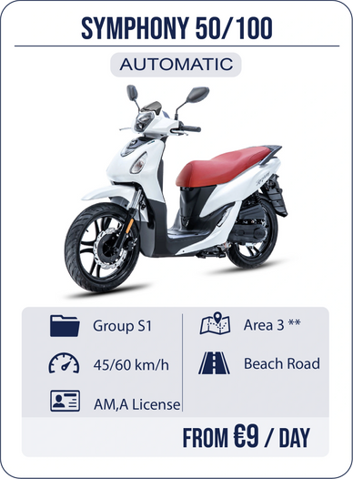 Scooter hire Stalis, location scooter Crete, no deposit, no license scooter rental