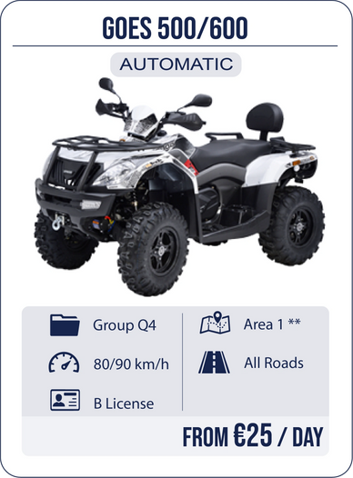 Quad hire Stalis Crete, quad mieten, location quad, free hotel delivery, no hidden extras